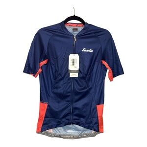 NWT Santic women’s cycling shirt top blue size medium vented sports athletic